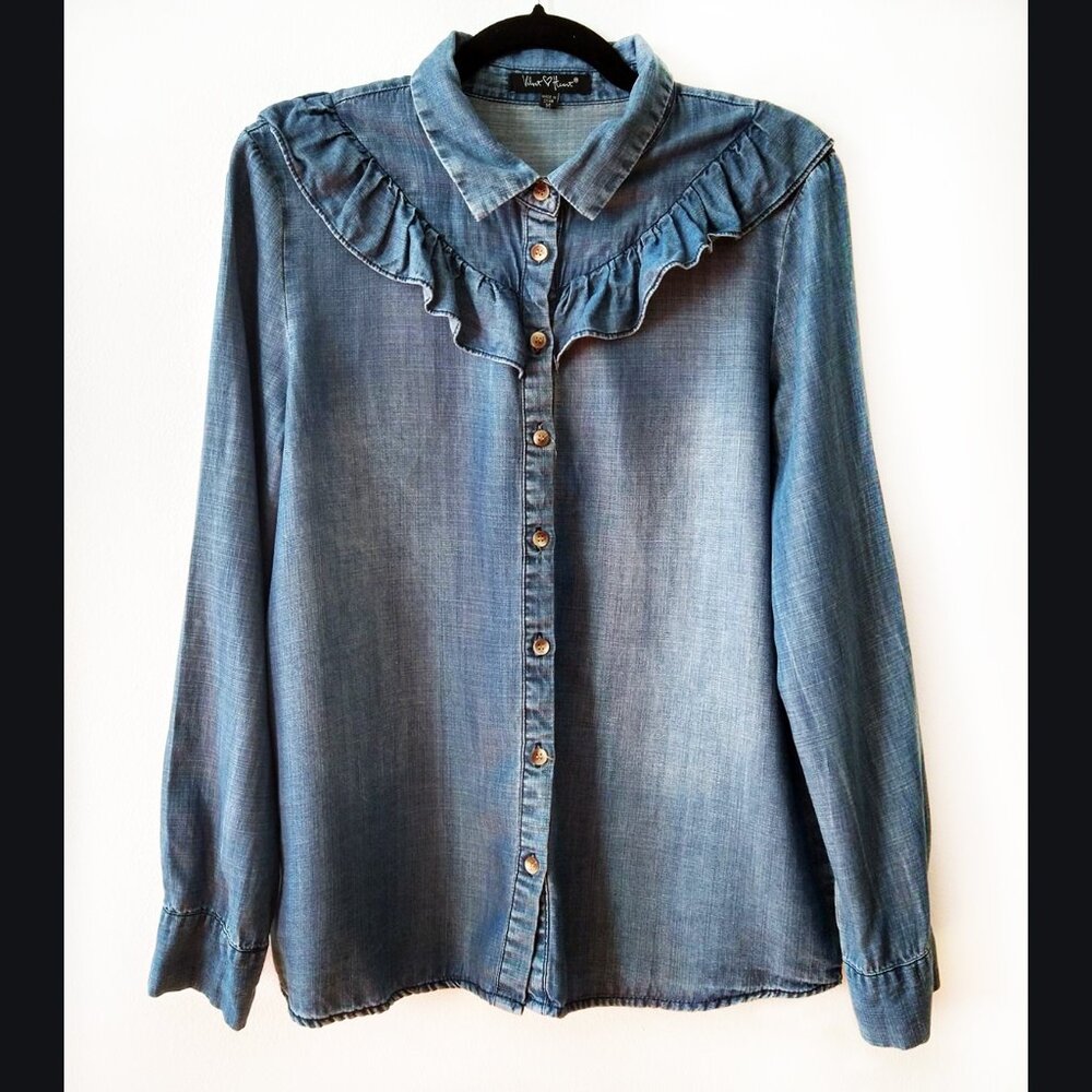 Velvet Heart Blue Button Down Shirt